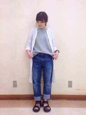 「スポサン」｜「アイテム（その他アウター）」を使った、まる◎さん（レディース・158cm）の春コーディネート