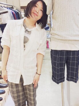 「HAMNETT（ハムネット）のアイテム」を使った、Mizuki Takahashiさん（レディース・158cm）の夏コーディネート