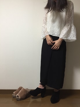 「EMODA」｜「アイテム（ブーティ）」を使った、づちゃんさん（レディース・148cm）の秋コーディネート