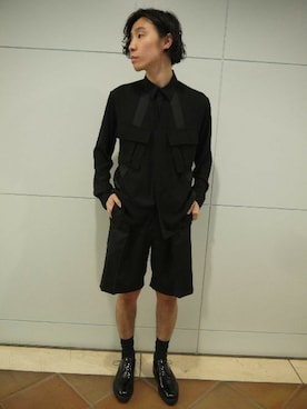 「ブラックショーツ」｜fujisakiさん（メンズ・172cm）の夏コーディネート