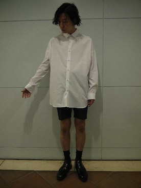 「膝上ショーツ」｜「アイテム（レッグウェア）」を使った、fujisakiさん（メンズ・172cm）の夏コーディネート