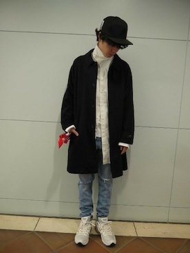 「アイテム（バンダナ/スカーフ）」を使った、fujisakiさん（メンズ・172cm）の秋コーディネート