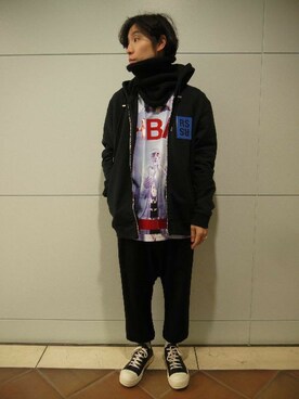 「モノトーン」｜fujisakiさん（メンズ・172cm）の冬コーディネート