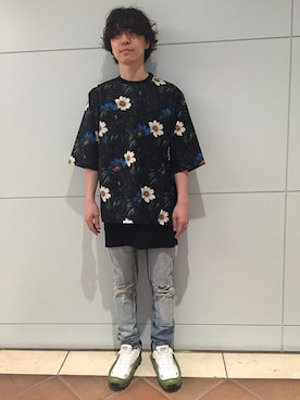 「アイテム（Tシャツ/カットソー、その他）」を使った、fujisakiさん（メンズ・172cm）の夏コーディネート