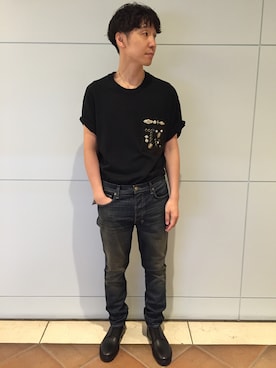 「LANVIN（ランバン）のアイテム」を使った、fujisakiさん（メンズ・172cm）の夏コーディネート