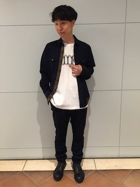 「Sacai（サカイ）のアイテム（シャツ/ブラウス）」を使った、fujisakiさん（メンズ・172cm）の夏コーディネート