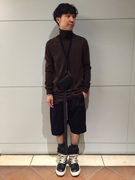 「Rick Owens（リックオウエンス）のアイテム（財布/小物）」を使った、fujisakiさん（メンズ・172cm）の夏コーディネート
