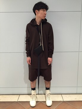 「Rick Owens（リックオウエンス）のアイテム（財布/小物）」を使った、fujisakiさん（メンズ・172cm）の夏コーディネート
