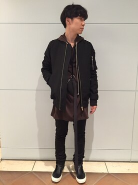 「Rick Owens（リックオウエンス）のアイテム（財布/小物）」を使った、fujisakiさん（メンズ・172cm）の夏コーディネート