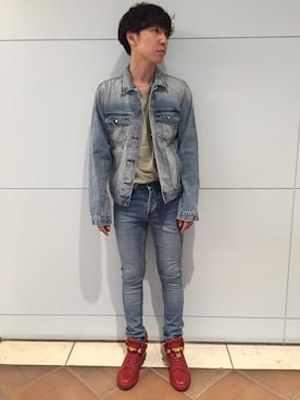 「KSUBI（スビ）のアイテム（ジャケット/アウター）」を使った、fujisakiさん（メンズ・172cm）の夏コーディネート