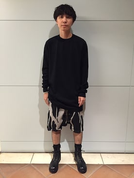 「RickOwens×adidas」｜「アイテム（ブーツ）」を使った、fujisakiさん（メンズ・172cm）の夏コーディネート