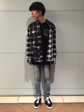 「doublet（ダブレット）のアイテム（トップス）」を使った、fujisakiさん（メンズ・172cm）の秋コーディネート
