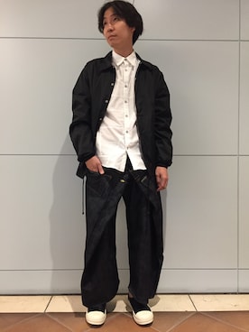 「ANREALAGE（アンリアレイジ）のアイテム」を使った、fujisakiさん（メンズ・172cm）の秋コーディネート