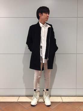 「DIM MAK（ディムマック）のアイテム」を使った、fujisakiさん（メンズ・172cm）の冬コーディネート