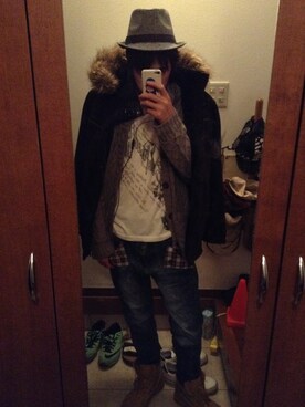 「アイテム（ブーツ）」を使った、クラモチさん（メンズ・176cm・10代）の秋コーディネート