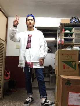 「A.Kのアイテム」を使った、吳さん（メンズ・168cm）の夏コーディネート