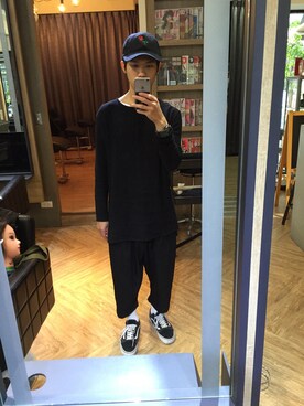 「IMMENSE（イメンス）のアイテム」を使った、吳さん（メンズ・168cm）の秋コーディネート