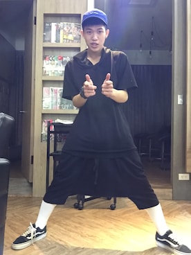 「IMMENSE（イメンス）のアイテム」を使った、吳さん（メンズ・168cm）の秋コーディネート
