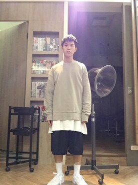 「IMMENSE（イメンス）のアイテム」を使った、吳さん（メンズ・168cm）の秋コーディネート