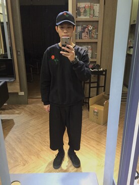 「IMMENSE（イメンス）のアイテム」を使った、吳さん（メンズ・168cm）の冬コーディネート