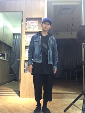 「IMMENSE（イメンス）のアイテム」を使った、吳さん（メンズ・168cm）の夏コーディネート