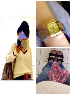 「カシミヤ」｜Aknさん（レディース・151cm）の秋コーディネート