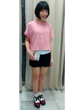 「Cath Kidston（キャスキッドソン）の嘉伍德玫瑰 （財布、ベージュ系）」を使った、Jasmineさん（レディース・160cm）の秋コーディネート