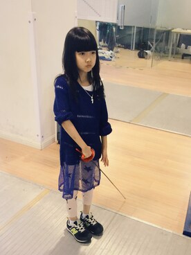 「ROCOCO（ロココ）のアイテム（トップス）」を使った、Shu&Yeenさん（キッズ・125cm）の秋コーディネート