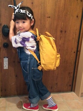 「SM2（エスエムツー）のアイテム（オールインワン・サロペット）」を使った、uki-ukiさん（キッズ・100cm）の夏コーディネート