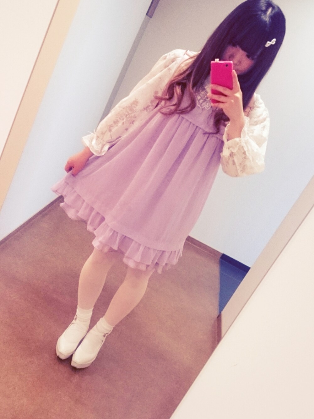 「古着、フェアリー」｜「アイテム（シャツ/ブラウス、ホワイト系）」を使った、なっぴさん（レディース・155cm）の夏コーディネートの1枚目の写真