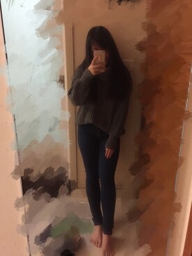 「AAのアイテム（パンツ）」を使った、lxliiiiiさん（レディース・163cm）の冬コーディネート