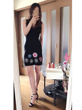 「Desigual（デシグアル）のアイテム（ワンピース/ドレス）」を使った、りぉ。さん（レディース・168cm）の夏コーディネート