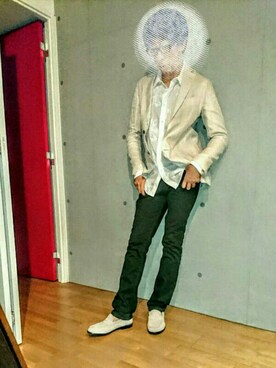 「g-stage（ジーステージ）のアイテム（テーラードジャケット）」を使った、Yujiさん（メンズ・178cm）の夏コーディネート