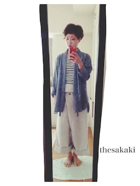 「風邪っぴき」｜「アイテム（その他アウター）」を使った、biccoさん（レディース・152cm）の春コーディネート
