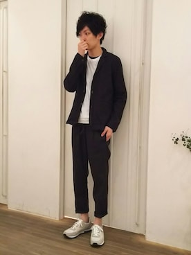 「アイテム（カバーオール）」を使った、naoさん（メンズ・179cm）の春コーディネート