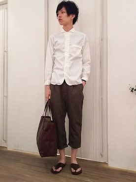 「quadro（クオドロ）のアイテム」を使った、naoさん（メンズ・179cm）の春コーディネート