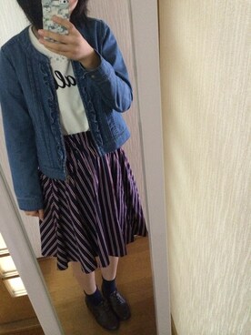 「abc une face（アーベーセーアンフェイス）のアイテム（ジャケット/アウター）」を使った、maho○*．°さん（レディース・167cm）の秋コーディネート