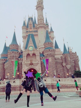 「TDL」｜「アイテム（その他）」を使った、kouʕ·͡ˑ·ཻʔさん（レディース・160cm）の冬コーディネート