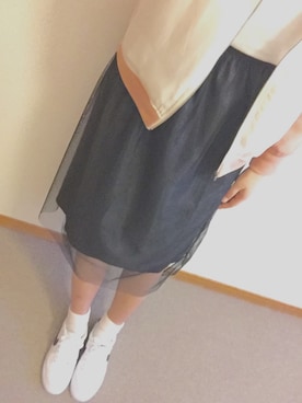 「NIKE（ナイキ）のNIKE/ナイキ グランドテラス 654495（スニーカー）」を使った、ねねさん（レディース・163cm）の春コーディネート