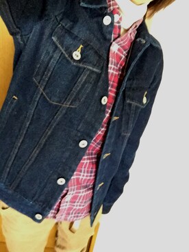 「JUNRED（ジュンレッド）のアイテム（デニムジャケット）」を使った、びーちゃんさん（レディース・156cm）の春コーディネート