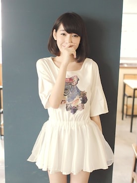「skirt」｜「アイテム（ワンピース）」を使った、東京著衣さん（レディース・157cm）の春コーディネート