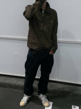 「Waste(twice)（ウェストトゥワイス）のアイテム（ジャケット/アウター）」を使った、artさん（メンズ・175cm）の秋コーディネート