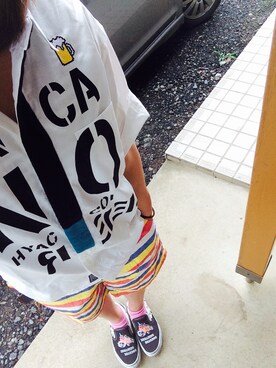「ROLLING CRADLE（ローリングクレイドル）のアイテム（パンツ）」を使った、ちあきんぐさん（レディース・154cm）の夏コーディネート