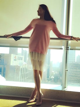 「KATIE JUDITHのアイテム」を使った、萌萌哒さん（レディース・172cm）の秋コーディネート