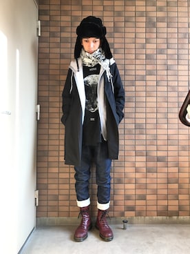 「SAY!（セイ）のアイテム（ダウンジャケット/コート）」を使った、ゆうやさん（メンズ・174cm）の秋コーディネート