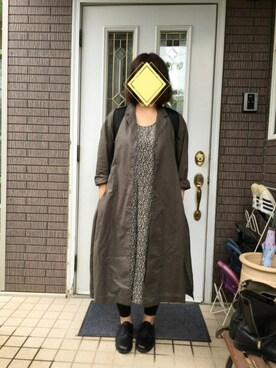 「ドレスシューズ」｜「アイテム（シャツワンピース）」を使った、まるこ○*さん（レディース・151cm）の夏コーディネート