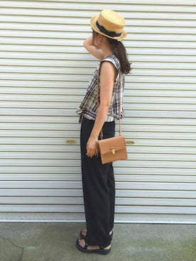 𝙔𝙐𝙆𝙄さん（レディース・161cm）の夏コーディネート