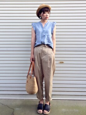 𝙔𝙐𝙆𝙄さん（レディース・161cm）の夏コーディネート