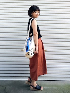 「MOUSSY（マウジー）のアイテム（財布/小物）」を使った、𝙔𝙐𝙆𝙄さん（レディース・161cm）の夏コーディネート