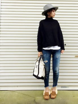 𝙔𝙐𝙆𝙄さん（レディース・161cm）の秋コーディネート